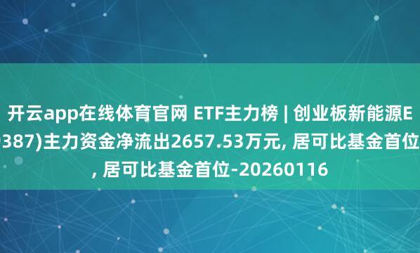 开云app在线体育官网 ETF主力榜 | 创业板新能源ETF国泰(159387)主力资金净流出2657.53万元, 居可比基金首位-20260116