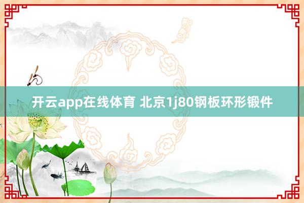 开云app在线体育 北京1j80钢板环形锻件