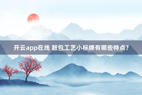 开云app在线 鼓包工艺小标牌有哪些特点？